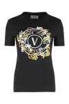 Versace Jeans Couture "outline Baroque" T-shirt In Black