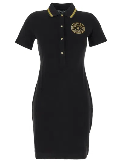 Versace Jeans Couture Cotton Dress In Black