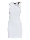 Versace Jeans Couture Mini Tank Dress Bouckle Costina Ribana In White