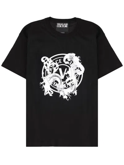 Versace Jeans Couture Cotton Mini T-shirt For Men - Ss26 Collection In Brown