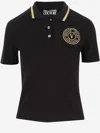 Versace Jeans Couture Logoed Polo In Black