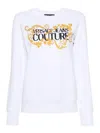 Versace Jeans Couture Logo-print Cotton Sweatshirt In White