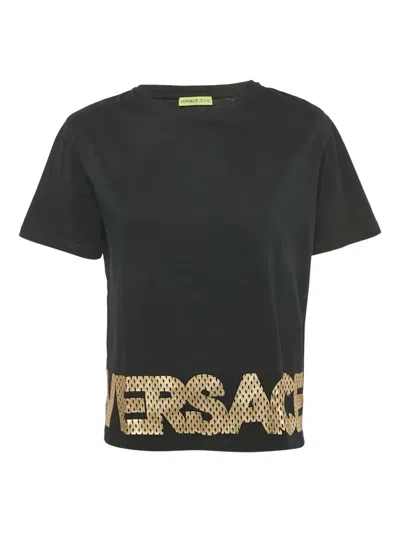 Pre-owned Versace Jeans Couture Cotton T-shirt In Black