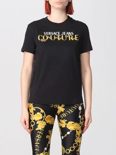 Versace Jeans Couture Cotton T-shirt In Black