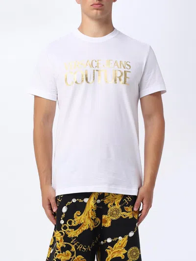 VERSACE JEANS COUTURE COTTON T-SHIRT,E54776001