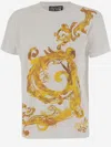 Versace Jeans Couture Barocco-print Cotton T-shirt In White