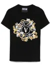 Versace Jeans Couture Graphic Print Crew Neck Fitted T-shirt In Black
