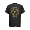 Versace Jeans Couture T-shirt With Printed Logo In Black