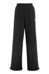 Versace Jeans Couture Cotton Track-pants Featuring Adjustable Drawstrings In Black