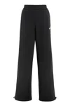 Versace Jeans Couture Cotton Track-pants Featuring Adjustable Drawstrings In Black