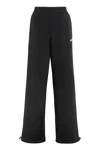 Versace Jeans Couture Cotton Track-pants Featuring Adjustable Drawstrings In Black