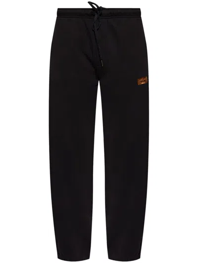 Versace Jeans Couture Cotton Track Pants In Black
