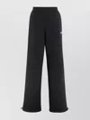 Versace Jeans Couture Cotton Track-pants Featuring Adjustable Drawstrings In Black