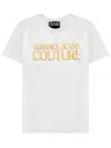 Versace Jeans Couture Short Sleeve Crew Neck Cotton T-shirt In White