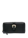 Versace Jeans Couture Couture 1 Continental Leather Wallet In Black