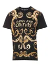 VERSACE JEANS COUTURE COUTURE BLACK AND GOLD T-SHIRT