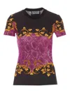 Versace Jeans Couture Crewneck Graphic Print Short Sleeves T-shirt In Multicolour