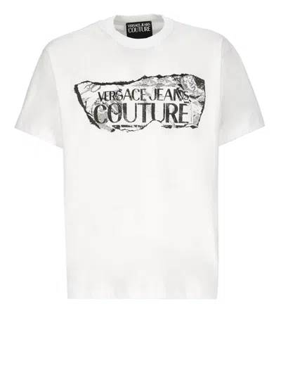 Versace Jeans Couture Couture Logo Print T-shirt In White