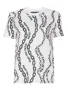 Versace Jeans Couture Chain Couture Printed Crewneck T-shirt In White
