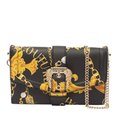Versace Jeans Couture Baroque Print Wallet In Black
