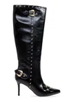 Versace Jeans Couture Ssense Exclusive Black Hardware Boots In Black