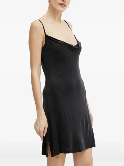 Versace Jeans Couture Cowl-neck Strap Dress In Black