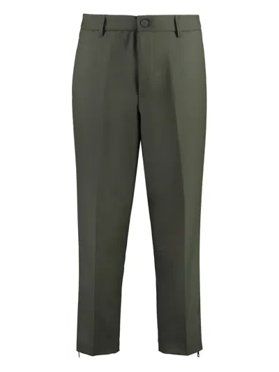 VERSACE JEANS COUTURE CREASED STRAIGHT-LEG TROUSERS