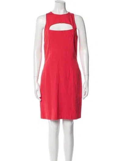 Pre-owned Versace Jeans Couture Crew Neck Knee-length Dress In Pink