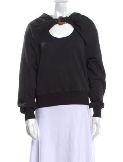 Pre-owned Versace Jeans Couture Crew Neck Long Sleeve Sweatshirt In Black