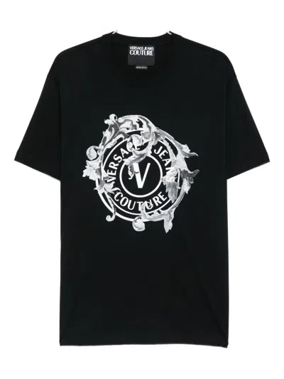 VERSACE JEANS COUTURE CREW NECK T-SHIRT WITH PRINT