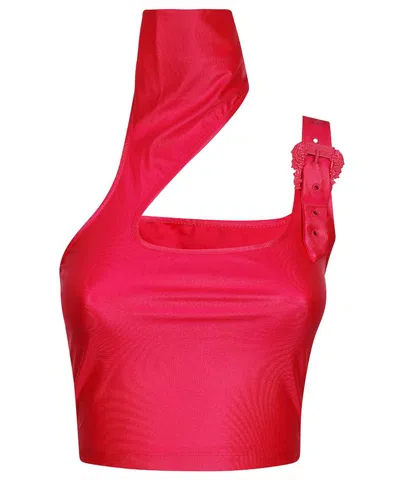 Versace Jeans Couture Crop-top In Red