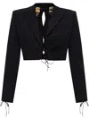 Versace Jeans Couture Cropped Jacket In Black