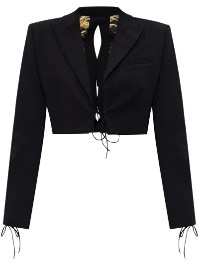 Versace Jeans Couture Cropped Jacket In Black