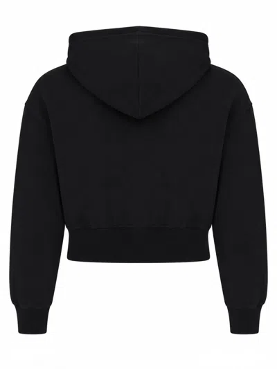Versace Jeans Couture Cropped Logo Sweatshirt In Black