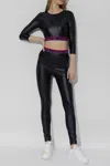 Versace Jeans Couture Cropped Top In Black