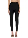 Versace Jeans Couture Crystal All-over Leggings In Black