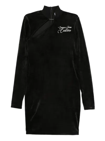 VERSACE JEANS COUTURE CUT-OUT LONG-SLEEVE MINI DRESS