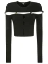 Versace Jeans Couture Black Cutout Sweater In Nero