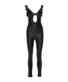 Versace Jeans Couture Cut-out Ruched Sleeveless Jumpsuit In Black