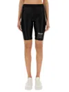 Versace Jeans Couture Cycling Shorts With Logo In Black