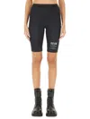 Versace Jeans Couture Cycling Shorts With Logo In Black