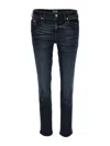 Versace Jeans Couture Dark Blue Five-pocket Jeans In Blue