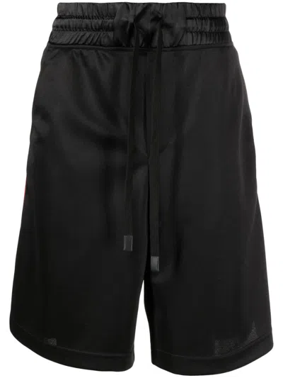 Versace Jeans Couture Debossed-logo Shorts In Schwarz