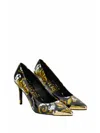 Versace Jeans Couture High-heel Pumps With Elegant Design And Comfortable Fit In Black