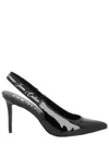 Versace Jeans Couture Pointed Toe Pumps With Slingback Strap In Black