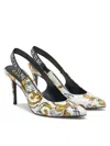 Versace Jeans Couture Logo-print Pumps In White