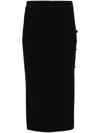 Versace Jeans Couture Decorative-button Midi Skirt In Black