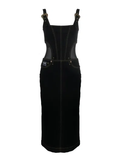 Versace Jeans Couture Vestido Midi - Negro In Black