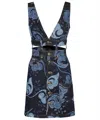 Versace Jeans Couture Denim Dress In Multi