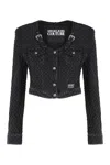 Versace Jeans Couture Denim Jacket In Black